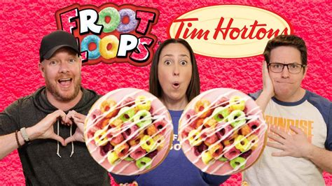 New Tim Hortons Froot Loops Dream Donut And Froot Loops Timbits My