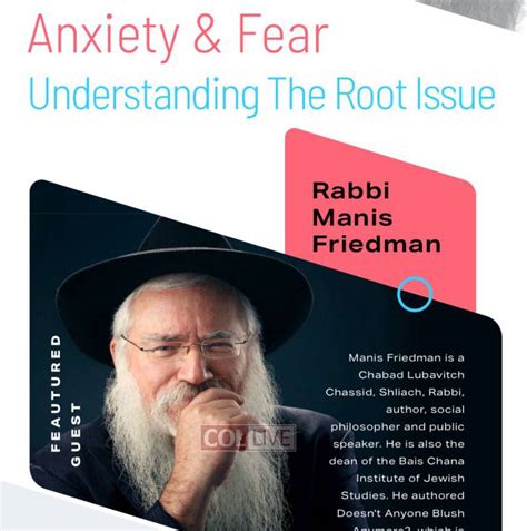 Live Anxiety And Fear With Rabbi Manis Friedman