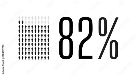 82 Percent People Infographic Eighty Two Percentage Chart Statistics
