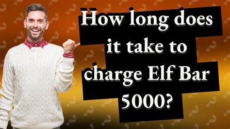 How Long Does It Take To Charge Elf Bar 5000 Youtube