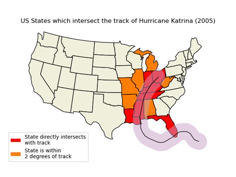 Hurricane Katrina — Cartopy 0220 Documentation