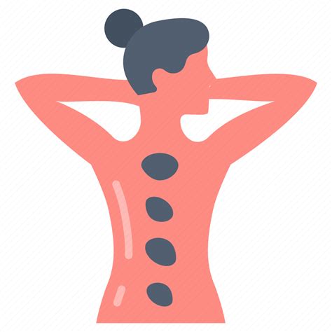 Hot Stone Therapy Massage Techniques Body Female Icon Download On Iconfinder