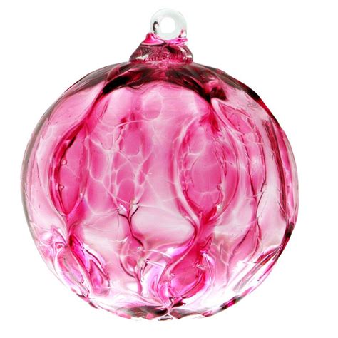 Blown Glass Holiday Ornament In Vibrant Pink Etsy Holiday Ornaments Ornaments Glass Blowing