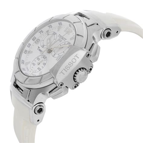 tissot t race 37mm steel white dial quartz ladies watch t048 217 17 017 00 chronostore