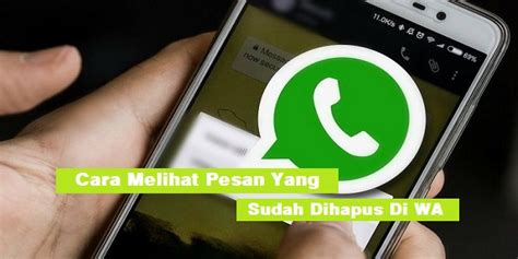 Yang artinya pesan yang sebelumnya itu adalah pesan yang terhapus, begitulah cara melihat pesan wa yang dihapus dengan aplikasi, jadi buat kamu yang pengen tau cara melihat chat wa pacar yang sudah dihapus maka saya katakan maaf ini bukanlah. Cara Melihat Pesan Yang Sudah Dihapus Di WA (WhatsApp ...