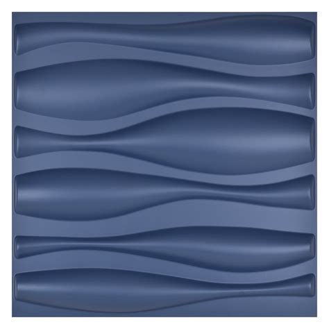 Art3d Blue Wave Design 197x197in Pvc 3d Wall Panel 12 Pack