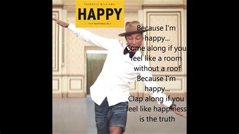 Pharell Williams Happy Lyrics Youtube