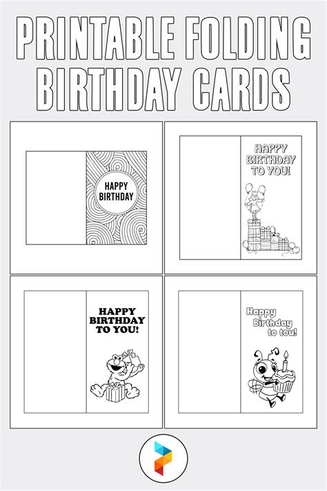 Free Printable Foldable Birthday Cards To Color Printable Templates