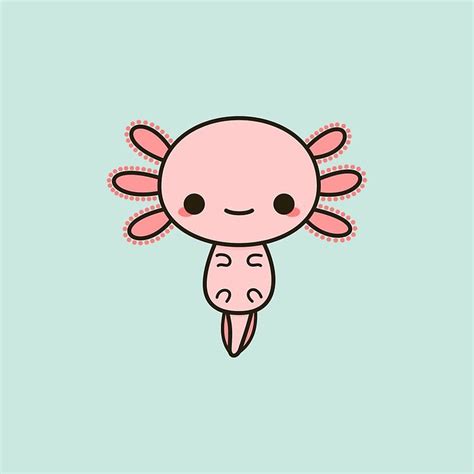 Kawaii Axolotl By Peppermintpopuk Axolotl Cute Kawaii Drawings Cute