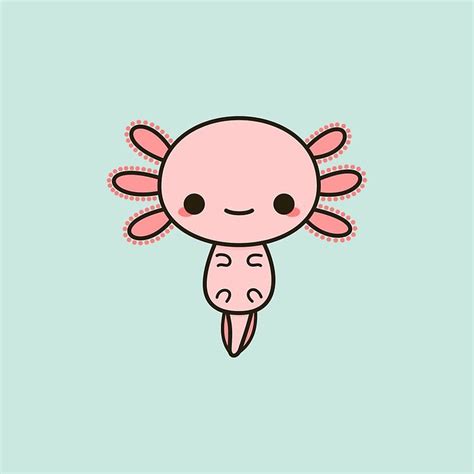 Axolotl Kawaii Mexican Axolotl Drawing Of Axolotl Mexicano Dibujo