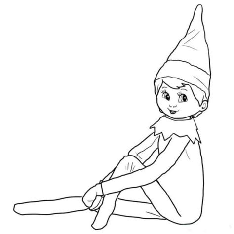 30 Free Printable Elf On The Shelf Coloring Pages