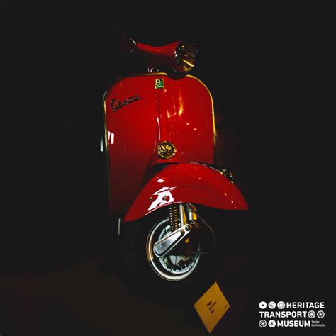 Heres A Red Vespa Scooter From 1960s Displayed At The Two Wheeler