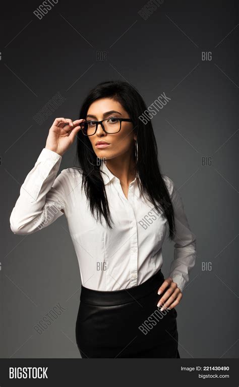 Sexy Brunette Glasses Image And Photo Free Trial Bigstock