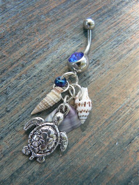 Sea Turtle Belly Ring Mermaid Belly Ring Turtle Bellybutton Etsy