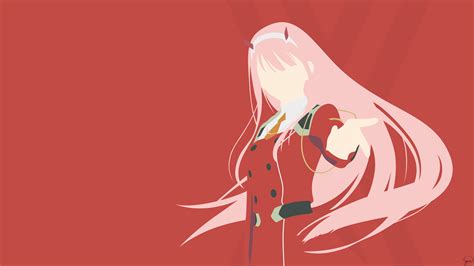 Darling In The Franxx Zero Two With Red Background 4k Hd