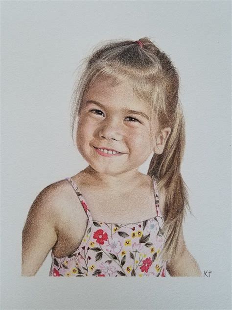 Drawings From Photos Colored Pencil Portrait Hand Drawn Portraits