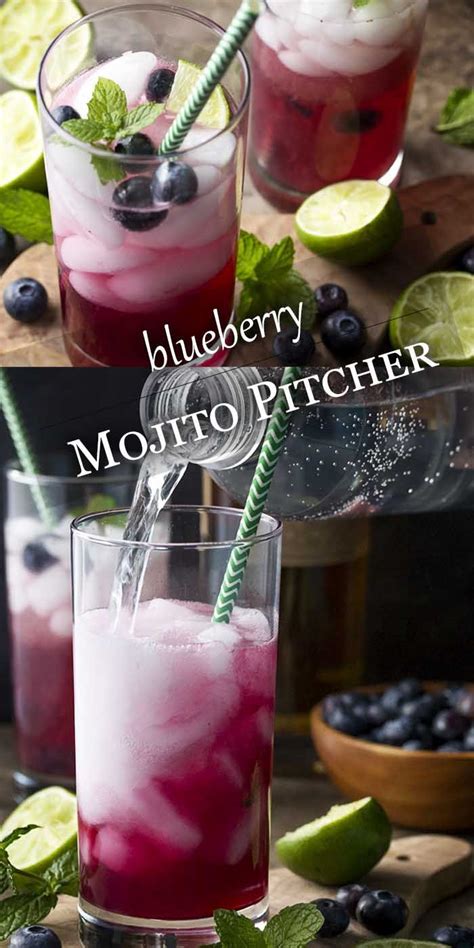 It's easy to double for a crowd! Blueberry Mojito Pitcher for a Crowd | Recipe | Blueberry ...