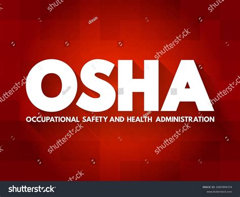 Osha Occupational Safety And Health Royalty Free Stock Vector