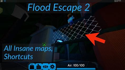 roblox flood escape 2 all insane shortcuts turtorial youtube