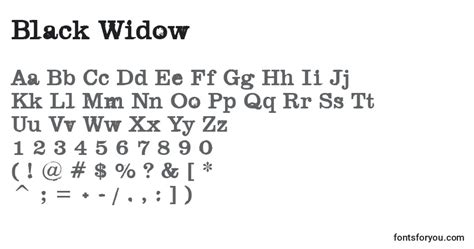 Black Widow Font Download For Free Online