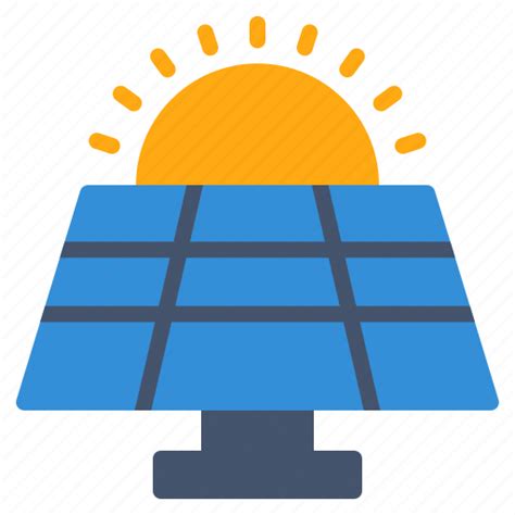 Energy Light Panel Solar System Icon