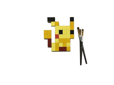 Pikachu Pixel Art Gamer Decor Etsy Pikachu Pixel Art Pixel Art
