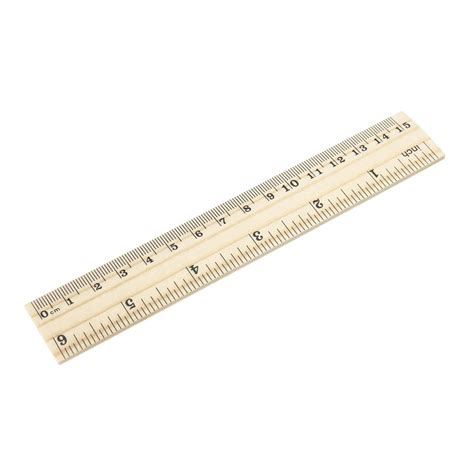 15cm 6 Inch Wood Rulers 2 Scale Office Measuring Wooden Rulers 10 Pack