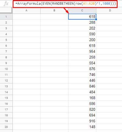 To do that, we'll use the formatter by zapier app choosing the 'spreadsheet style formula' option in 'numbers'. How to Generate Odd or Even Random Numbers in Google Sheets