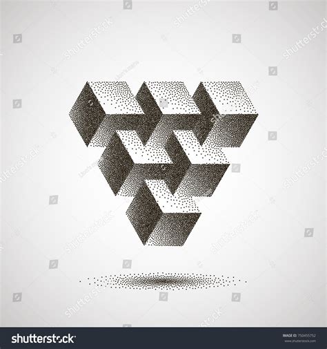 Infinity Impossible Triangle Shadow Penrose Triangle Vector De Stock