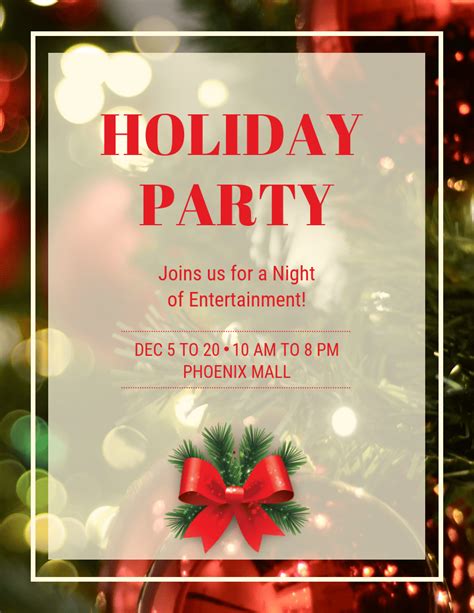 Holiday Party Flyer Holiday Parties Word Free Awe Inspiring Flyer