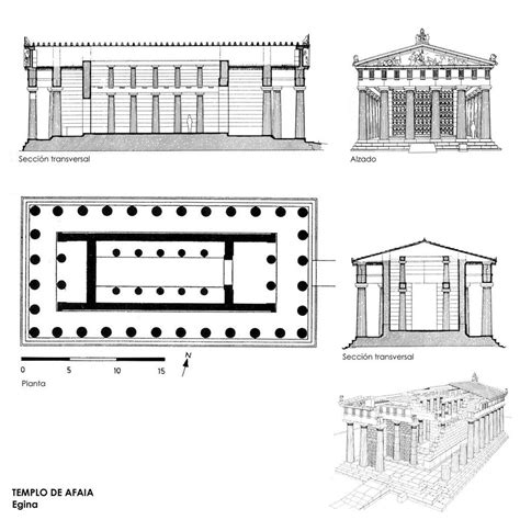 Templo De Afaia En Egina Planimetría S Vi Ac Ancient Greek