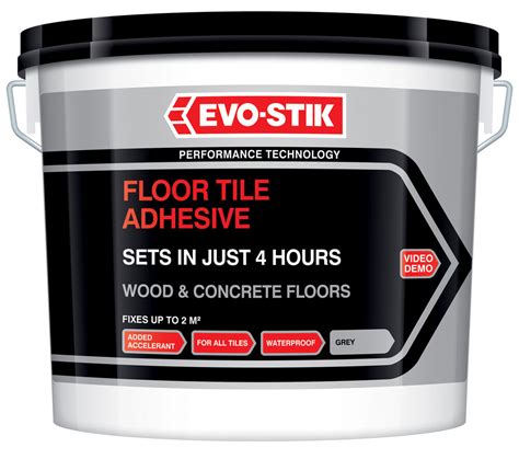 It is an amazing waterproof paste. Evo-Stik Floor Tile Adhesive Fast Set Ready Mixed Large ...