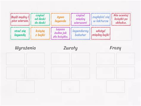 Wyrażenia Zwroty Frazy Posortuj
