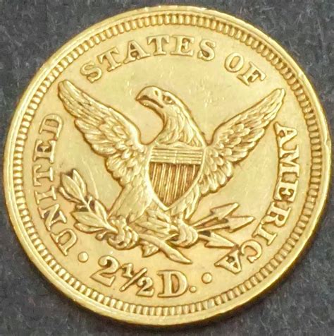 Usa 1856 2 12 Dollars Gold Coin Quarter Eagle Very Choice Au