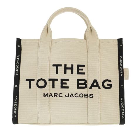 Marc Jacobs The Jacquard Small Traveler Tote Bag I Beige Fashionette