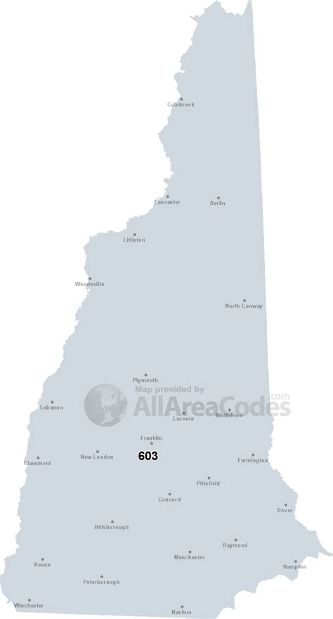 New Hampshire Area Code Map Agathe Laetitia