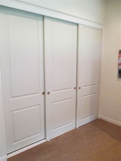 3 Panel 3 Track Molded Panel Closet Doors Are A Popular Choice Among