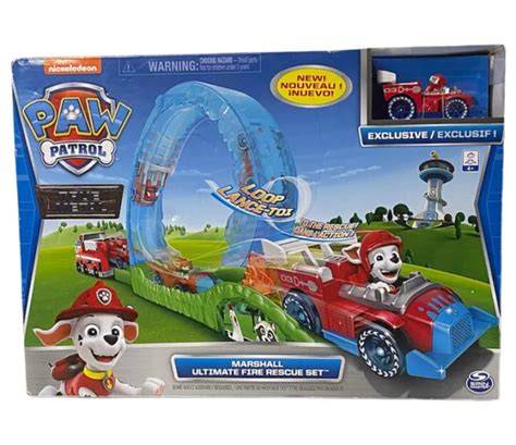 Spin Master Paw Patrol True Metal Marshall Ultimate Fire Rescue Set New