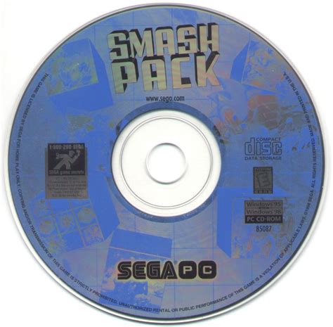 Sega Pc Smash Pack Cover Or Packaging Material Mobygames