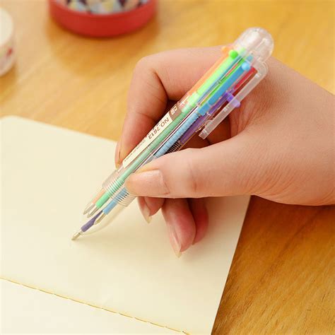 New Novelty 6 Color Ballpoint Pen Ballpen For Kids Child Student Office