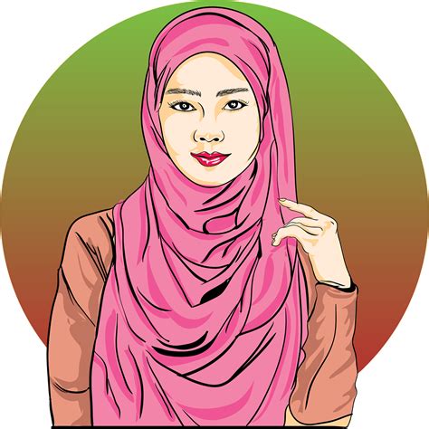 59 Gambar Kartun Hijab Png