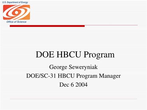 Ppt Doe Hbcu Program Powerpoint Presentation Free Download Id4169700