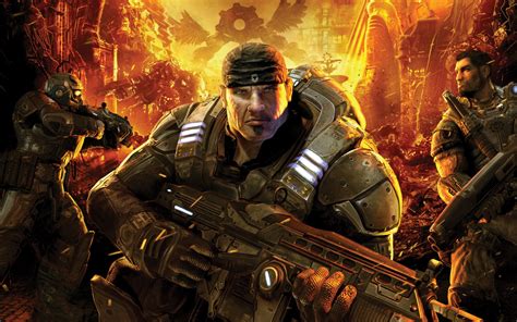 Vídeo Game Gears Of War Papel De Parede