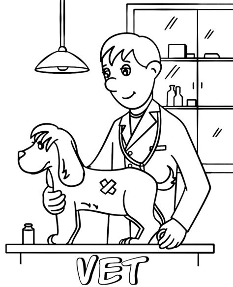 In 2013, friskies asserted that 15 percent of internet traffic is kitten and. Vet examines a dog coloring page printable picture