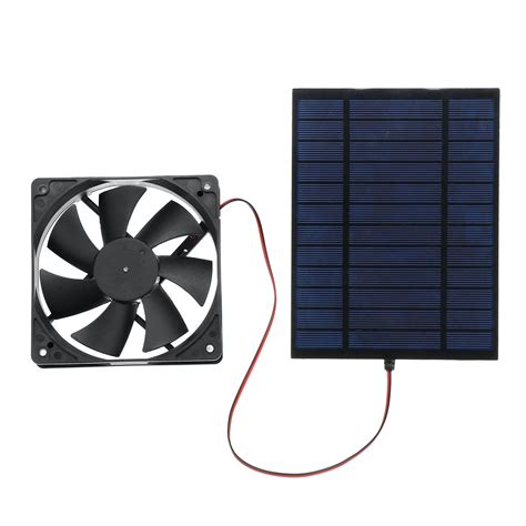 Solar Panel Powered Fan Mini Ventilator 20w Solar Panel 6 In Exhaust