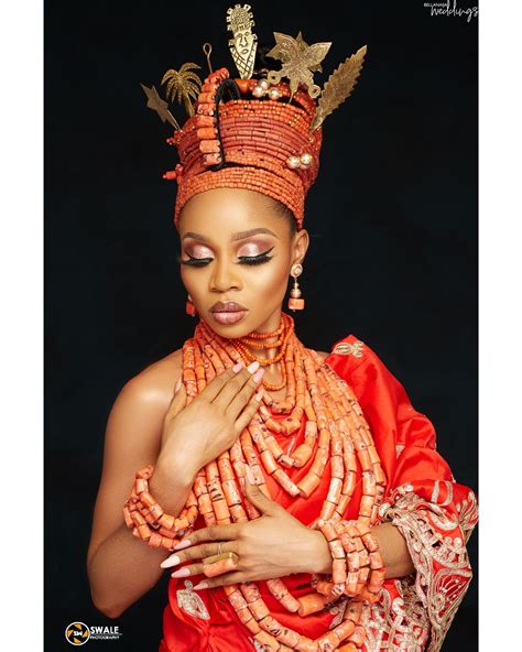 This Edo Bridal Beauty Look Is The Definition Of Royalty Nigerian Wedding Dresses Traditional