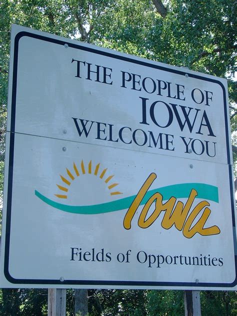 The People Of Iowa Welcome You Sign Monona County Iowa Iowa Iowa