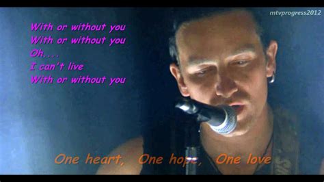 U2 - With Or Without You ( live 1987 )[ lyrics ] - YouTube
