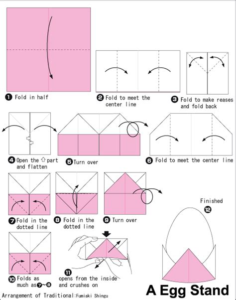 Origami Easter Egg Stand With Folding Instructions Artofit