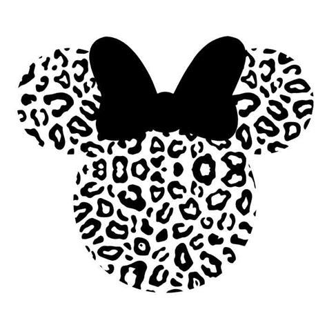 Leopard Minnie Mouse Svg Mickey Mouse Silhouette Png Disney Svg